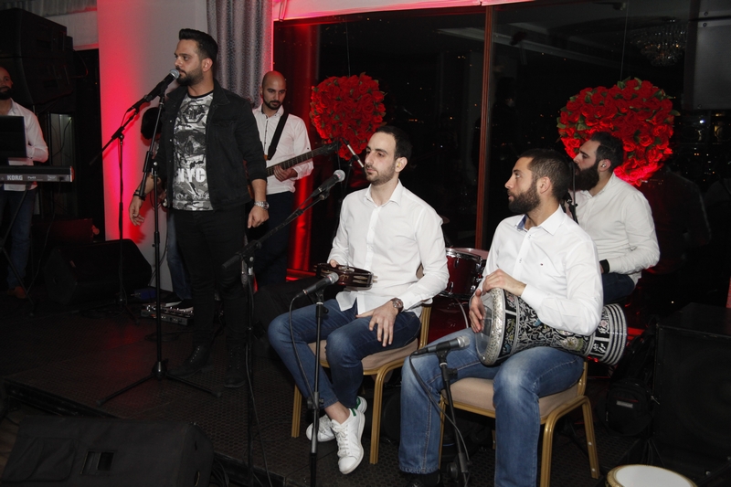 Charbel Khalil and the band at Burj on Bay 
